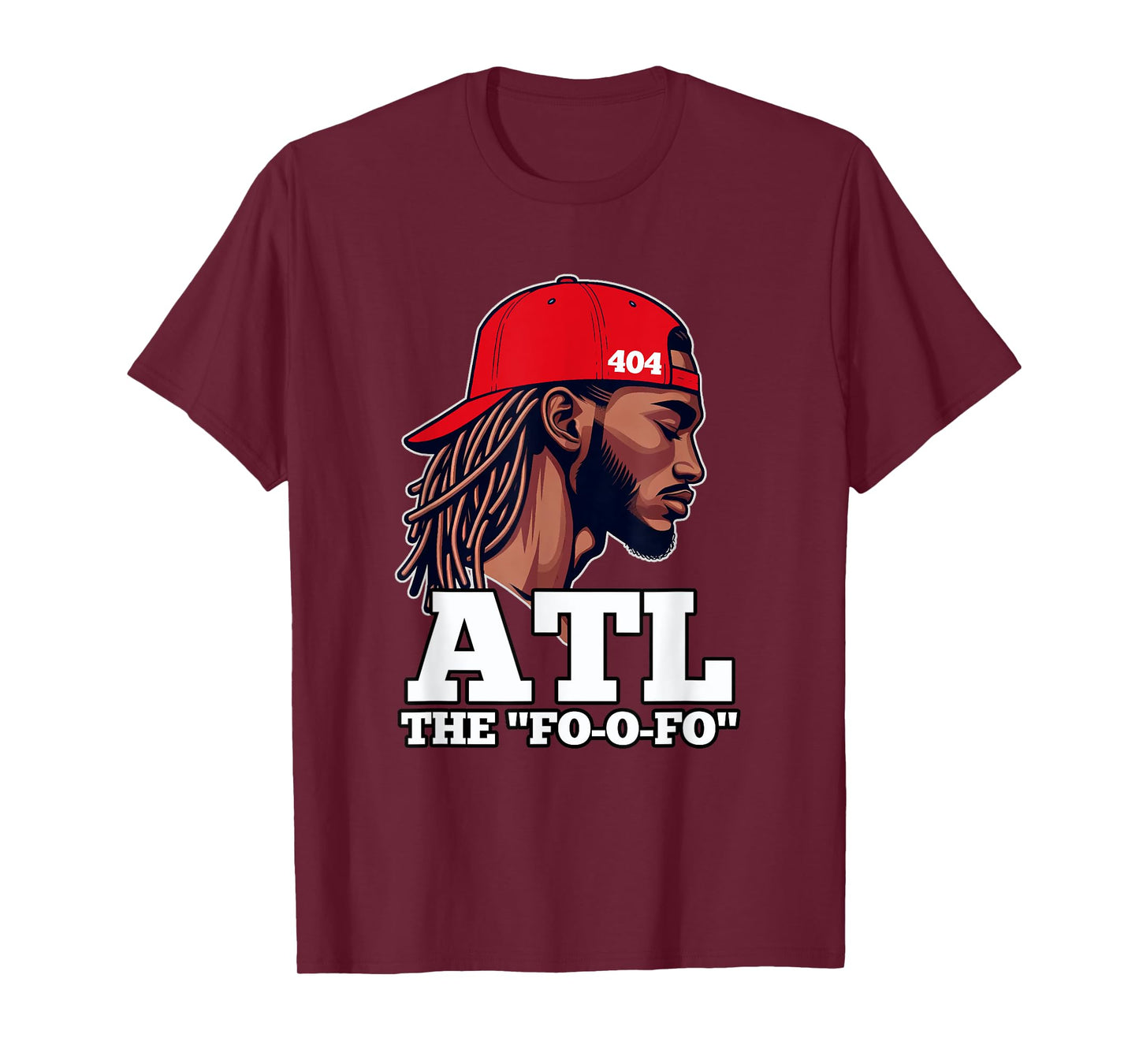 404 Atlanta ATL Black Man With Hat and Locs T-Shirt