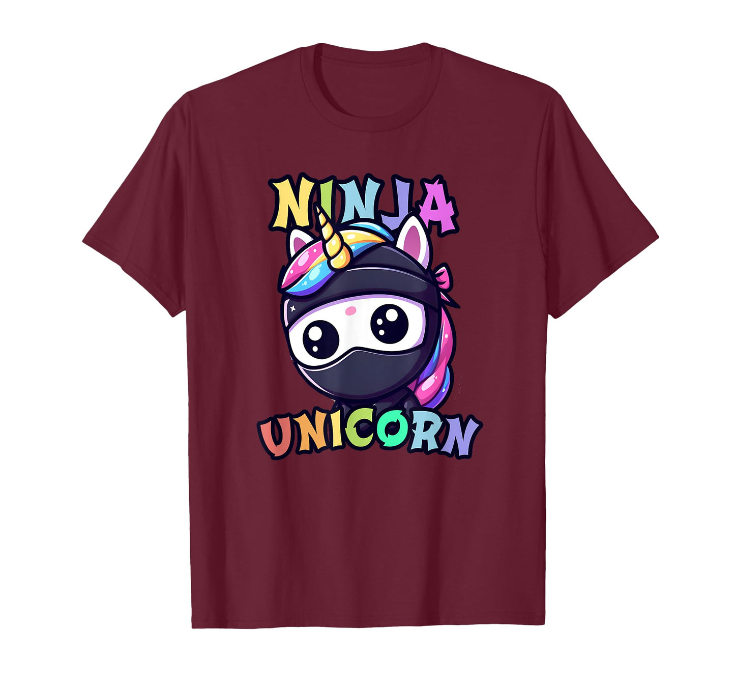 Kids NINJA UNICORN Birthday Girl Funny Little Gymnast Strong T-Shirt