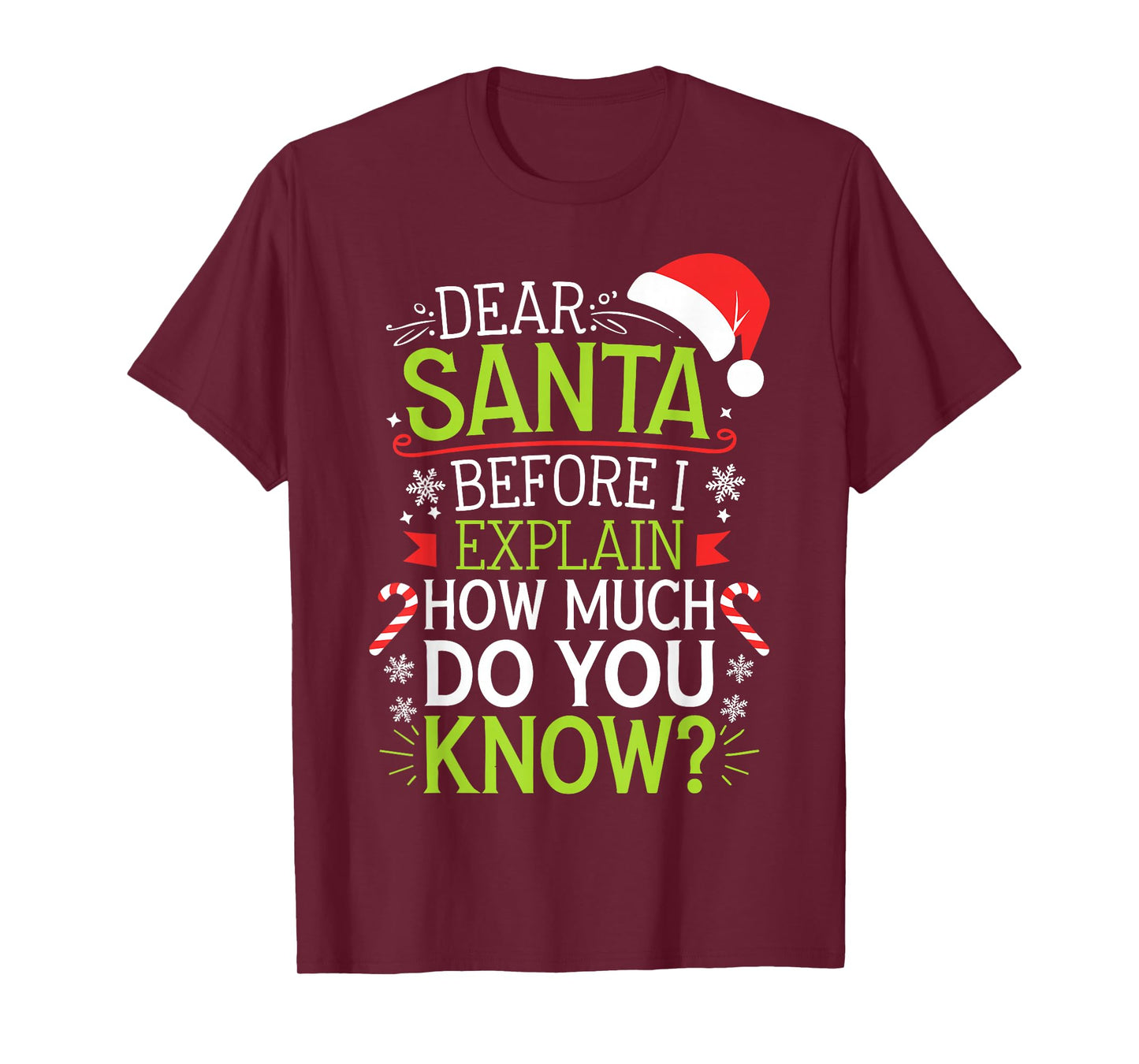 Dear Santa Before I Explain How Much Do You Know Shirt XMas T-Shirt
