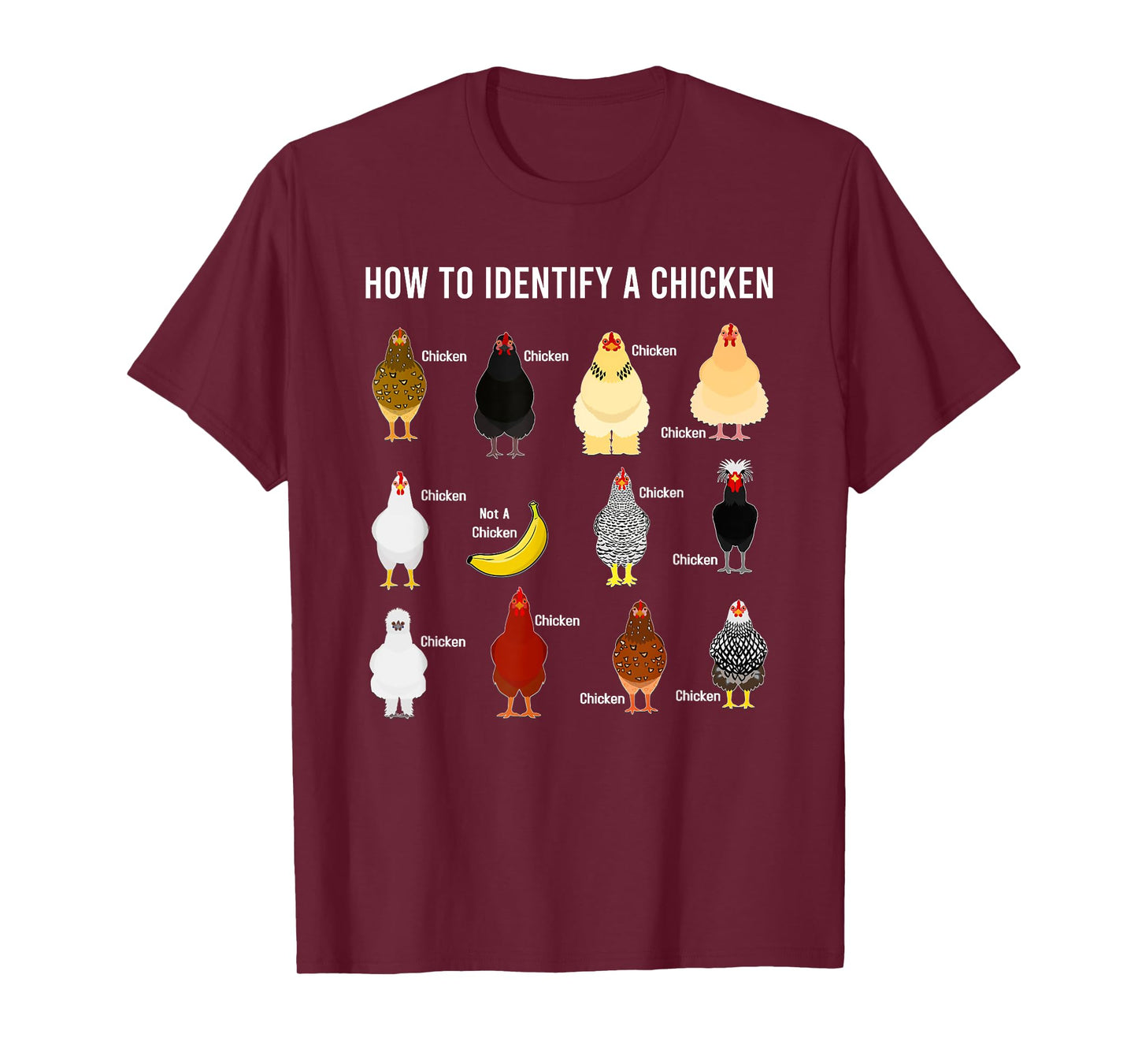 How To Identify A Chicken Funny Chicken Lover T-Shirt