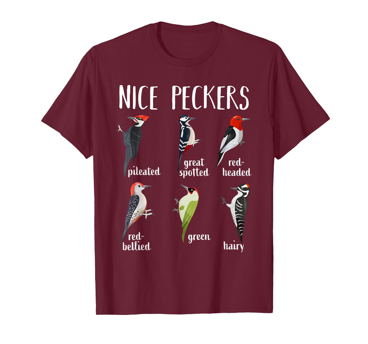 Woodpecker Nice Peckers Funny bird watching Birding T-Shirt