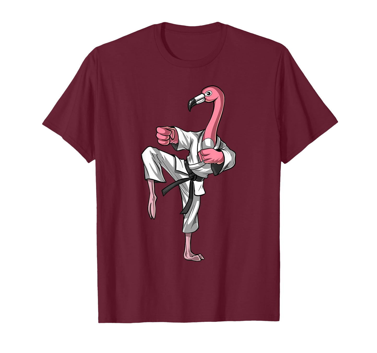 Flamingo Bird Karate Ninja Kickboxing Taekwondo Martial Arts T-Shirt