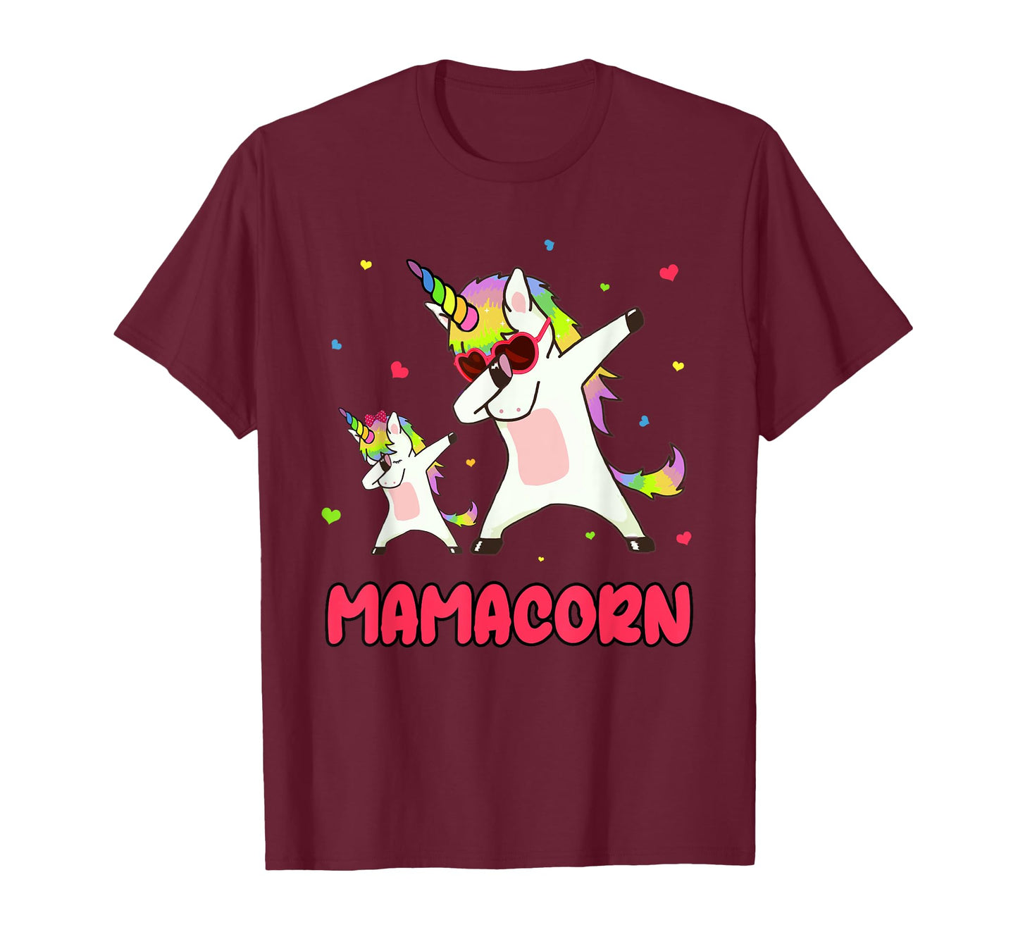 Mamacorn Dabbing Unicorn Mom Unicorn Girl Mommy Birthday T-Shirt