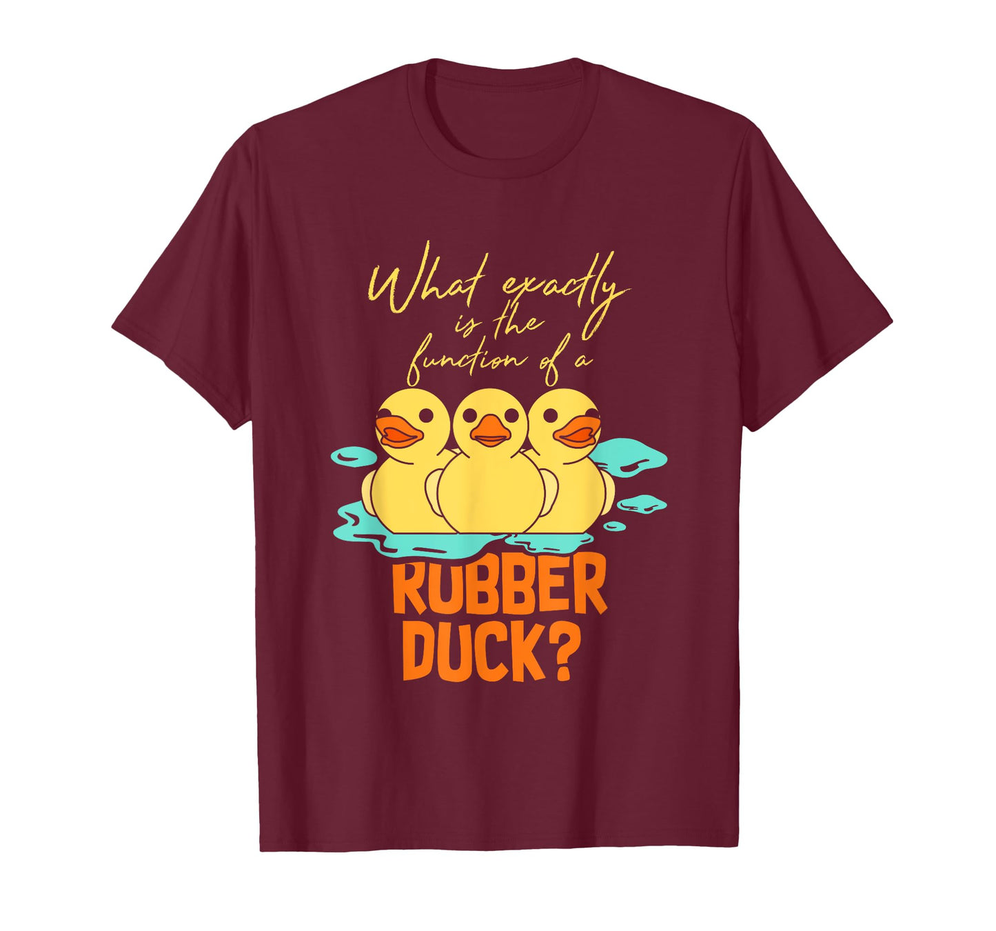 Rubber Duck Funny Animal Gift Idea Unisex-Kids T-Shirt Black Small Classic Fit Short Sleeve Crew Neck T Back All Seasons