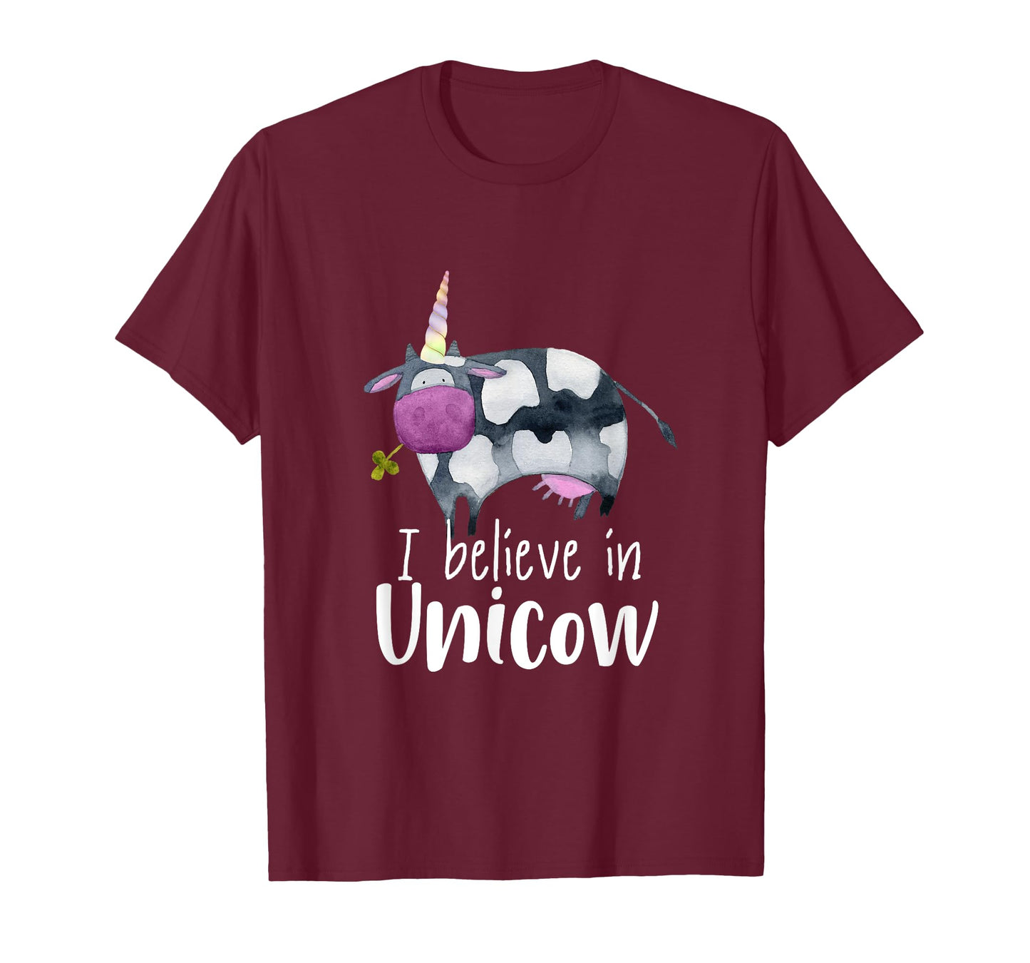 Unicorn Funny Cow I believe in Unicow tea T-Shirt