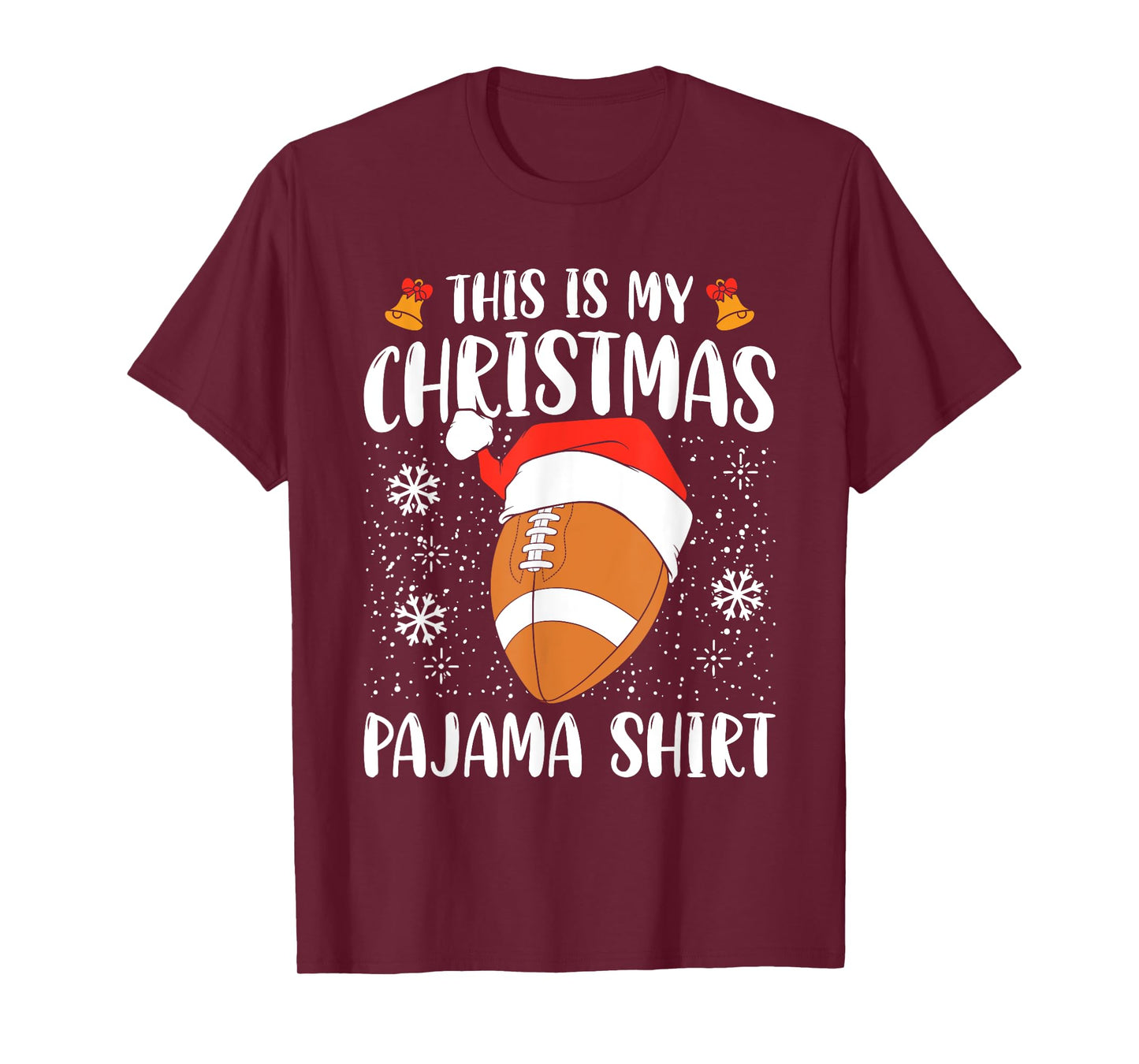 This Is My Christmas Pajama Shirt Football Xmas Sports T-Shirt