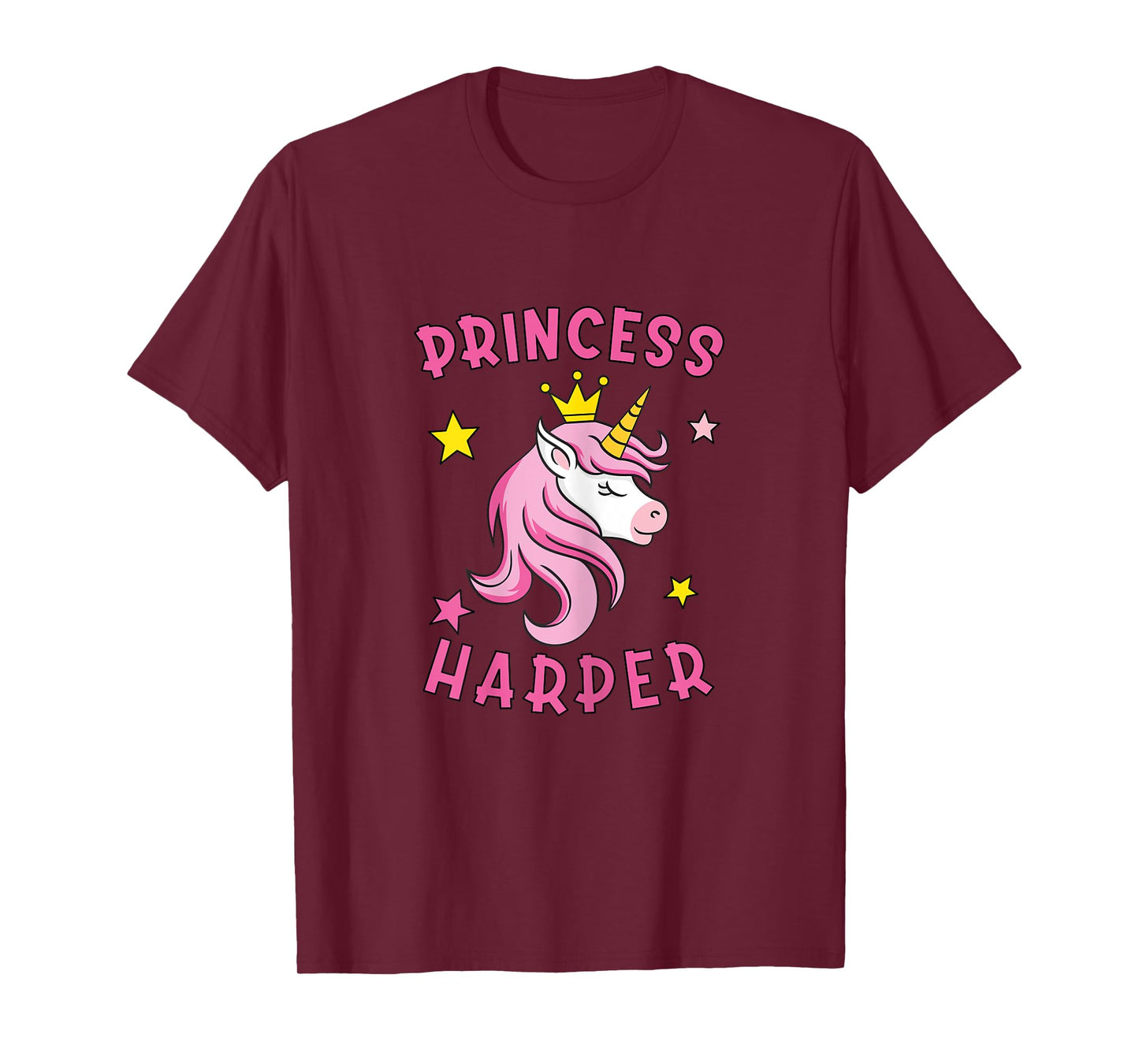 Unicorn Gifts Princess Harper Unicorn Girls T-Shirt White X-Small Classic Fit Short Sleeve