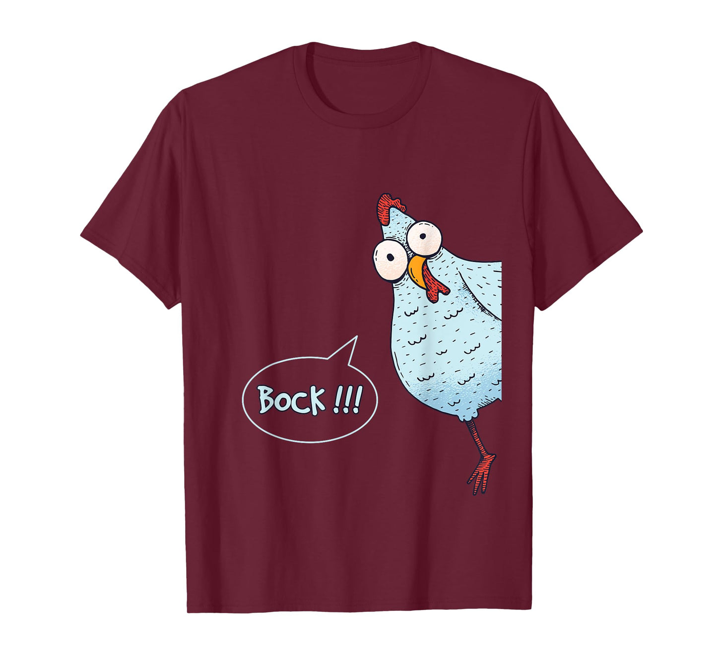 Chicken Looking Around The Corner - Bock T-Shirt