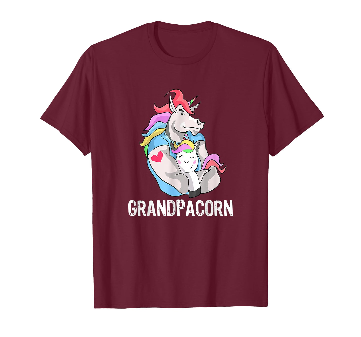 Mens Grandpacorn Unicorn Grandpa And Grandson T-Shirt