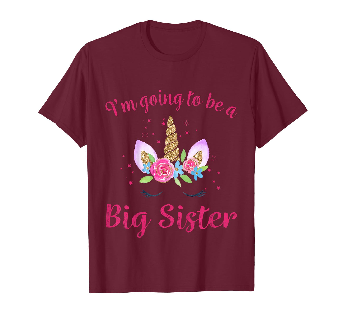Kids Big Sister Unicorn I'm Going to be a Big Sister T-Shirt