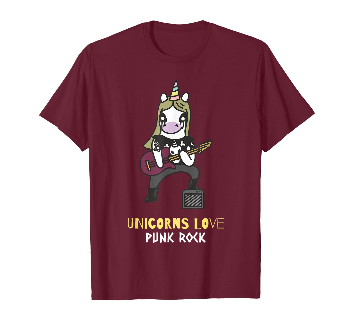 Punk Rock Unicorn Band Unicorns Love Punk Rock T-Shirt