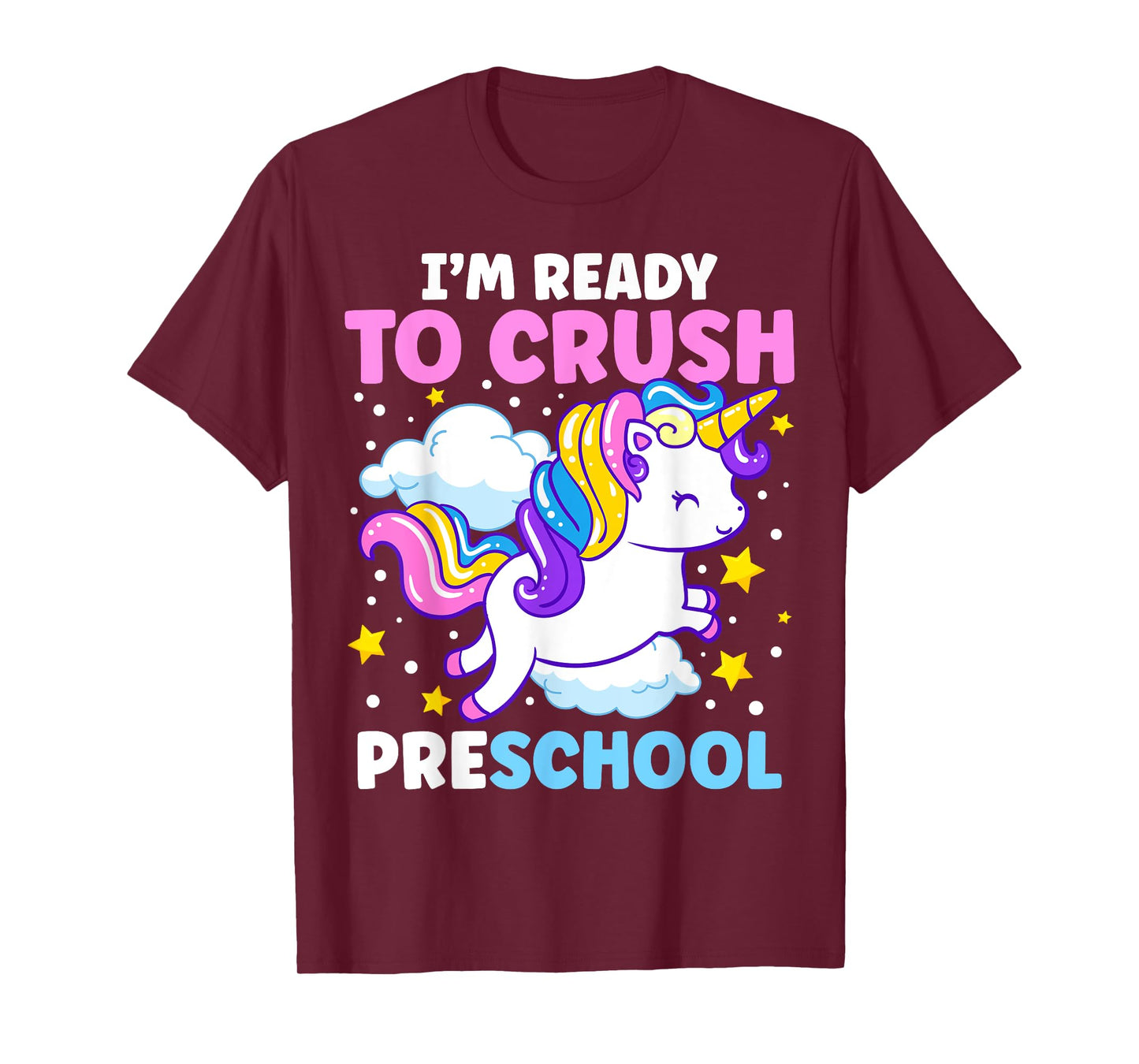 First Day of Pre-K I'm Ready To Crush Preschool Unicorn Kids T-Shirt
