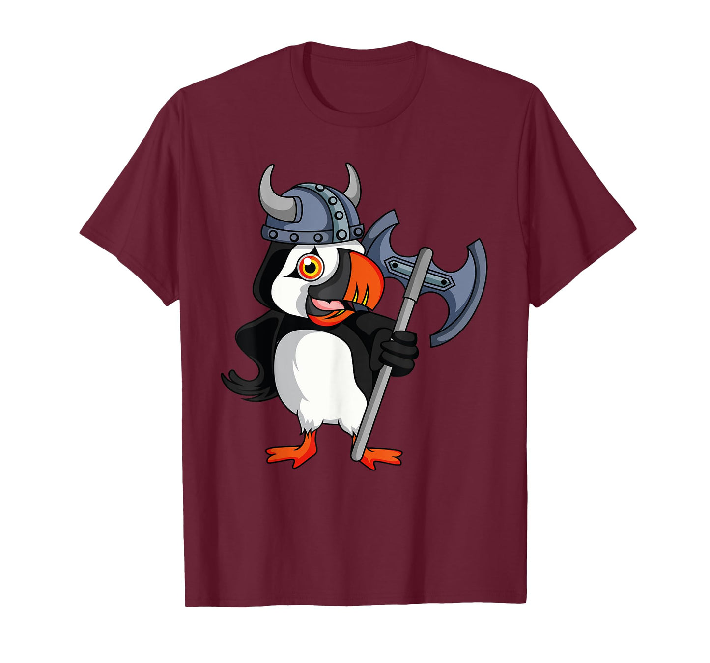 Iceland Puffin Souvenir Viking helmet T-Shirt