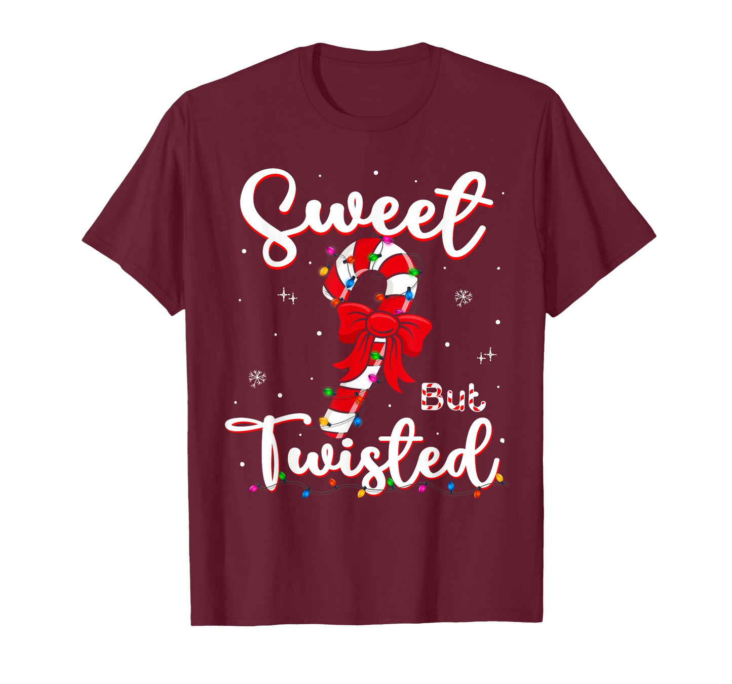 Sweet But Twisted Funny Christmas Candy Cane Xmas Holiday T-Shirt