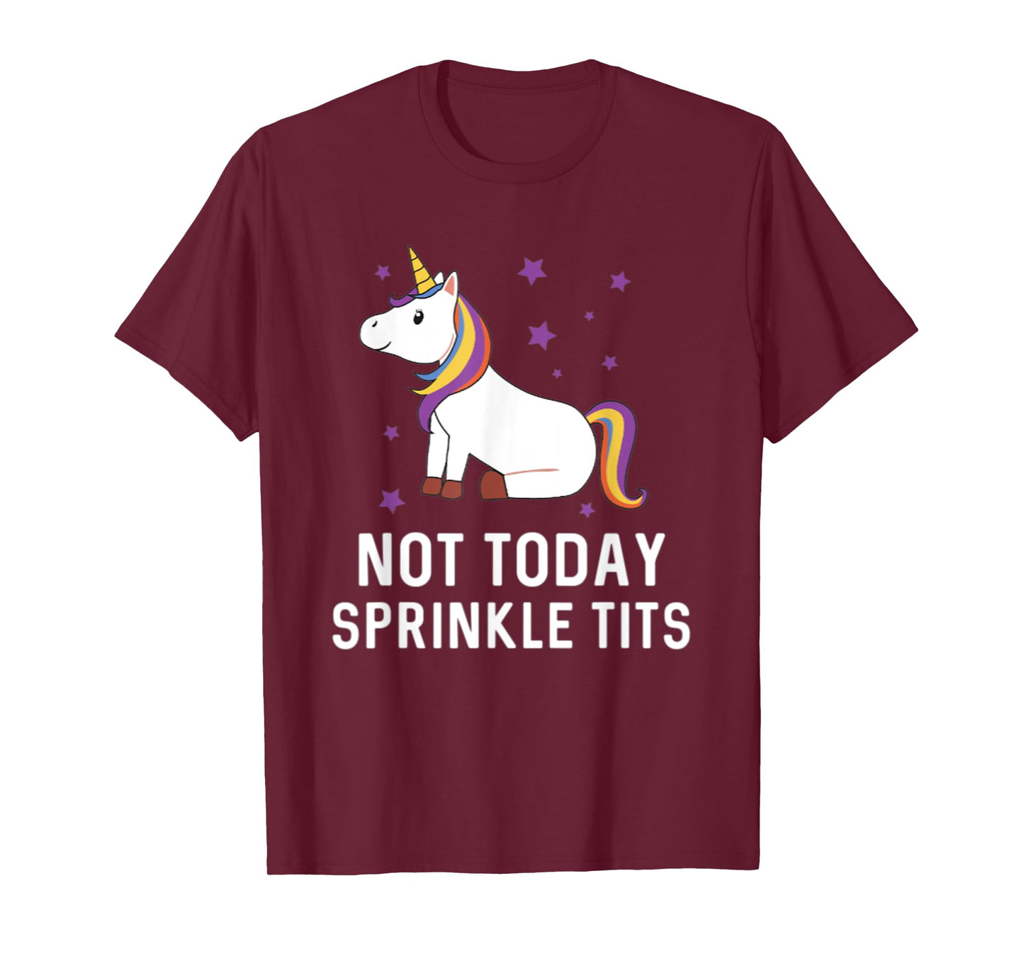 Not Today Sprinkle Tits Unicorn Rainbow Majestic Magical T-Shirt