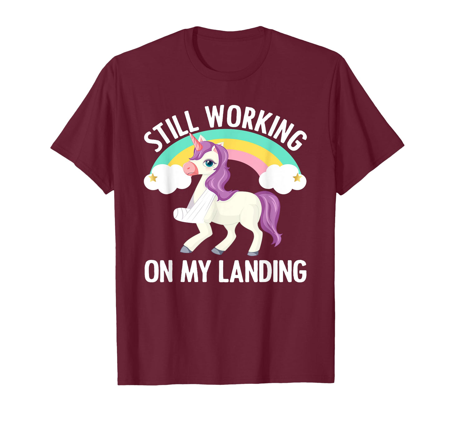 Cool Broken Arm For Men Women Broke Elbow Hand Unicorn T-Shirt