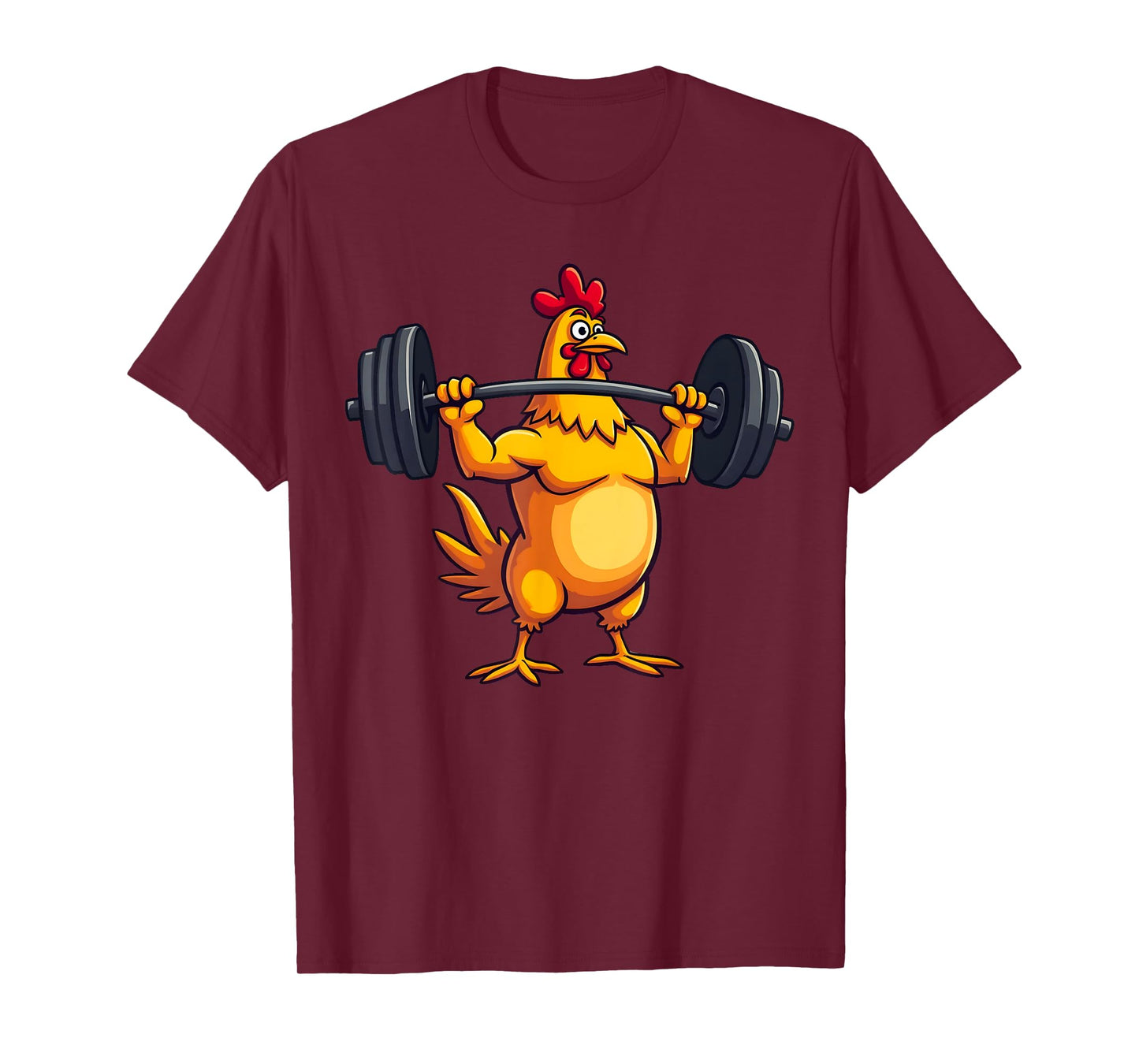 Funny Chicken Workout Gym Fitness Weightlifting T-Shirt