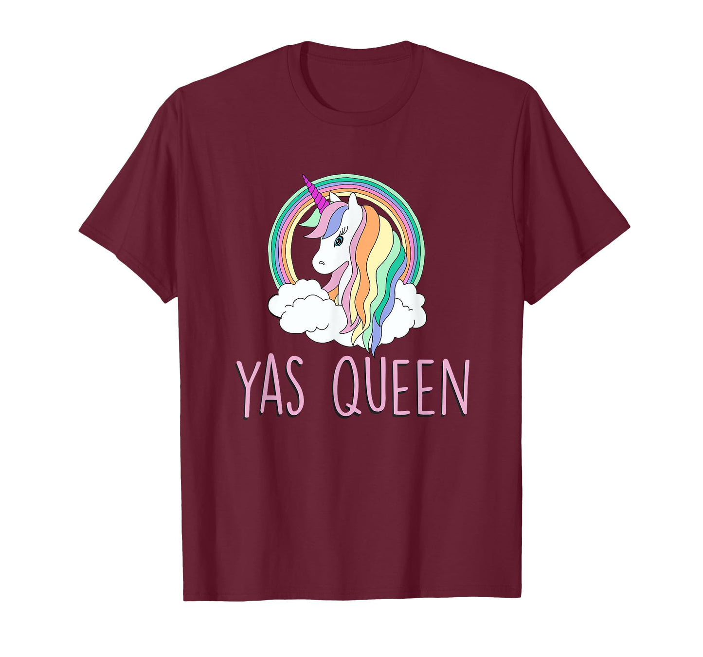 Yas Queen Cute Funny Unicorn Shirt T-Shirt