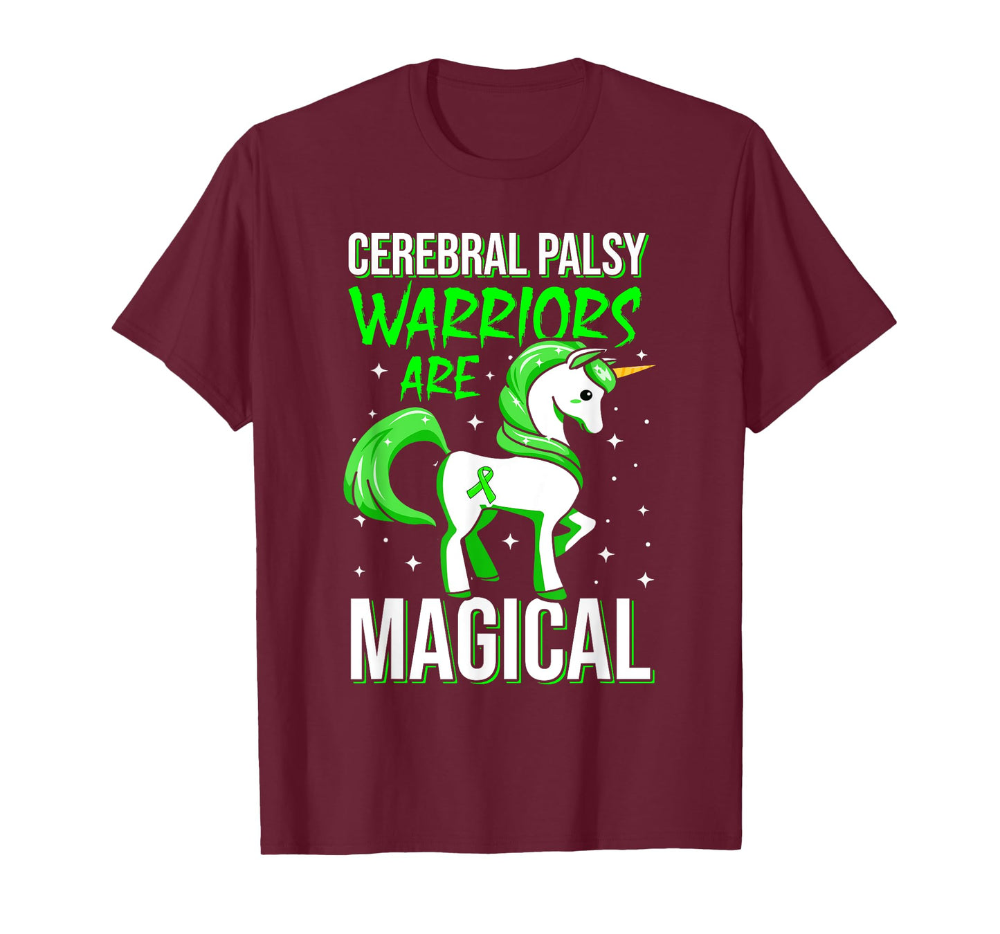 Cerebral Palsy Awareness Unicorn Warrior Magical Ribbon T-Shirt