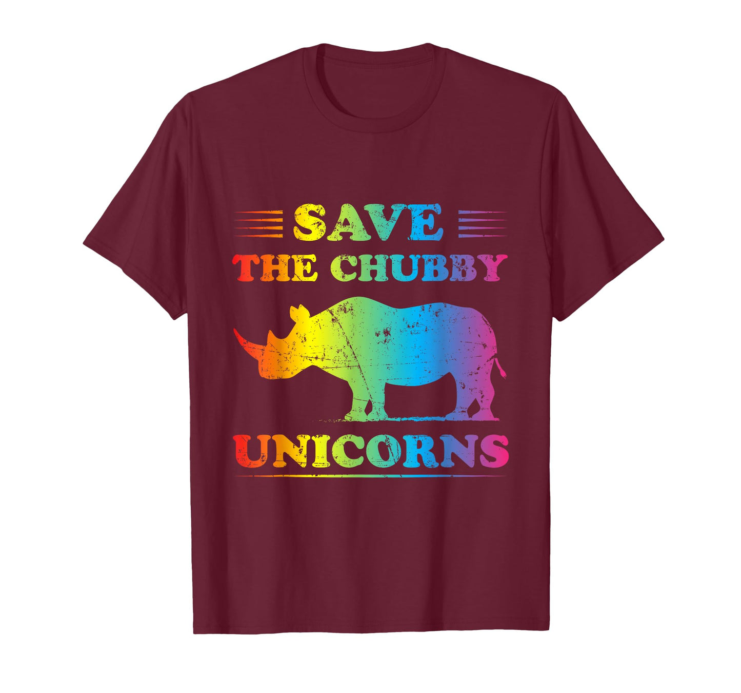 Save The Chubby Unicorns Rainbow T Shirt