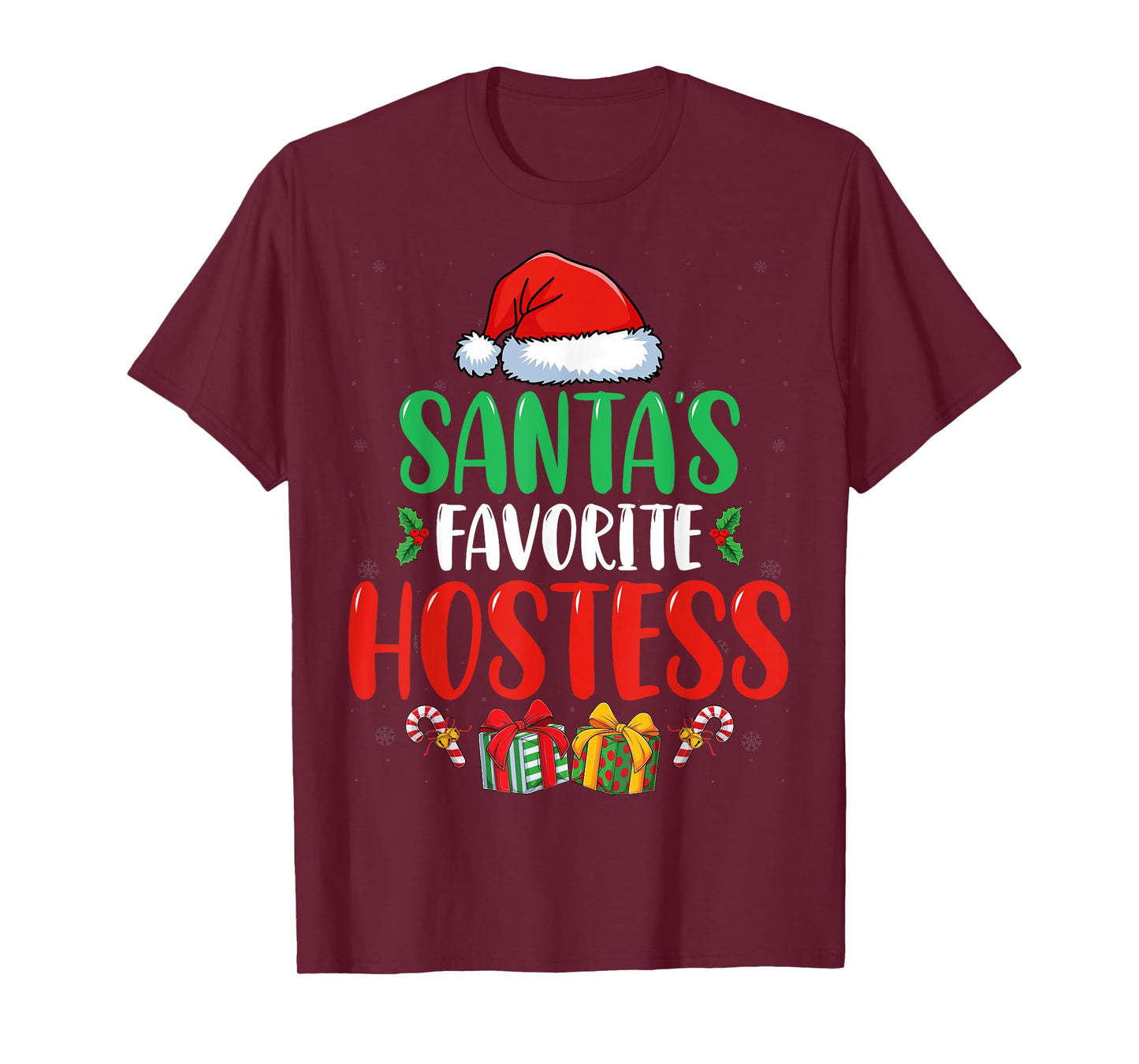 Santa's Favorite Hostess Xmas Holiday Christmas Hostess T-Shirt