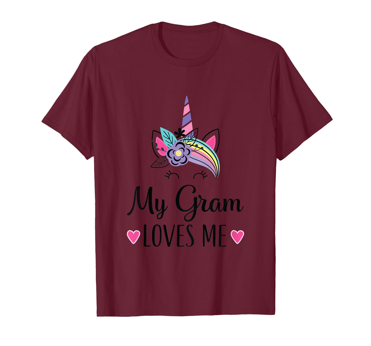 Kids My Gram Loves Me Unicorn Granddaughter T-Shirt