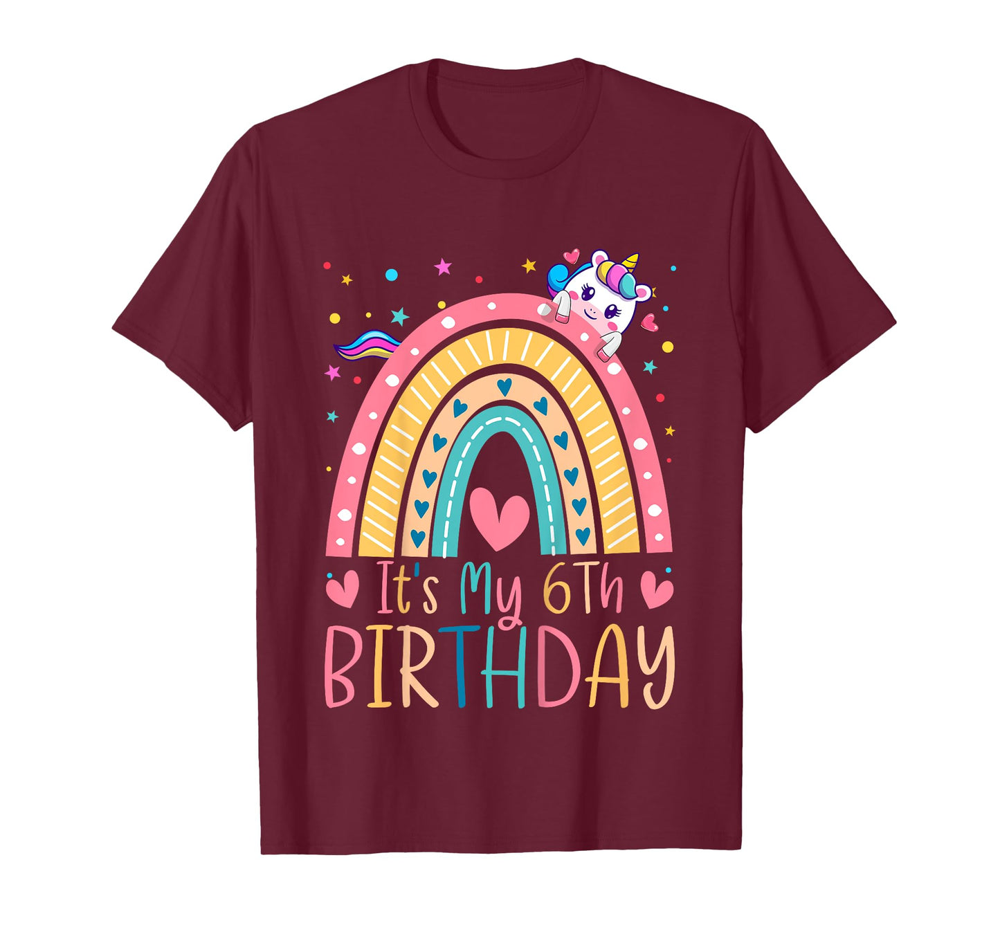 6th Birthday Girl Outfit Idea 6 Year Old Girls Birthday T-Shirt