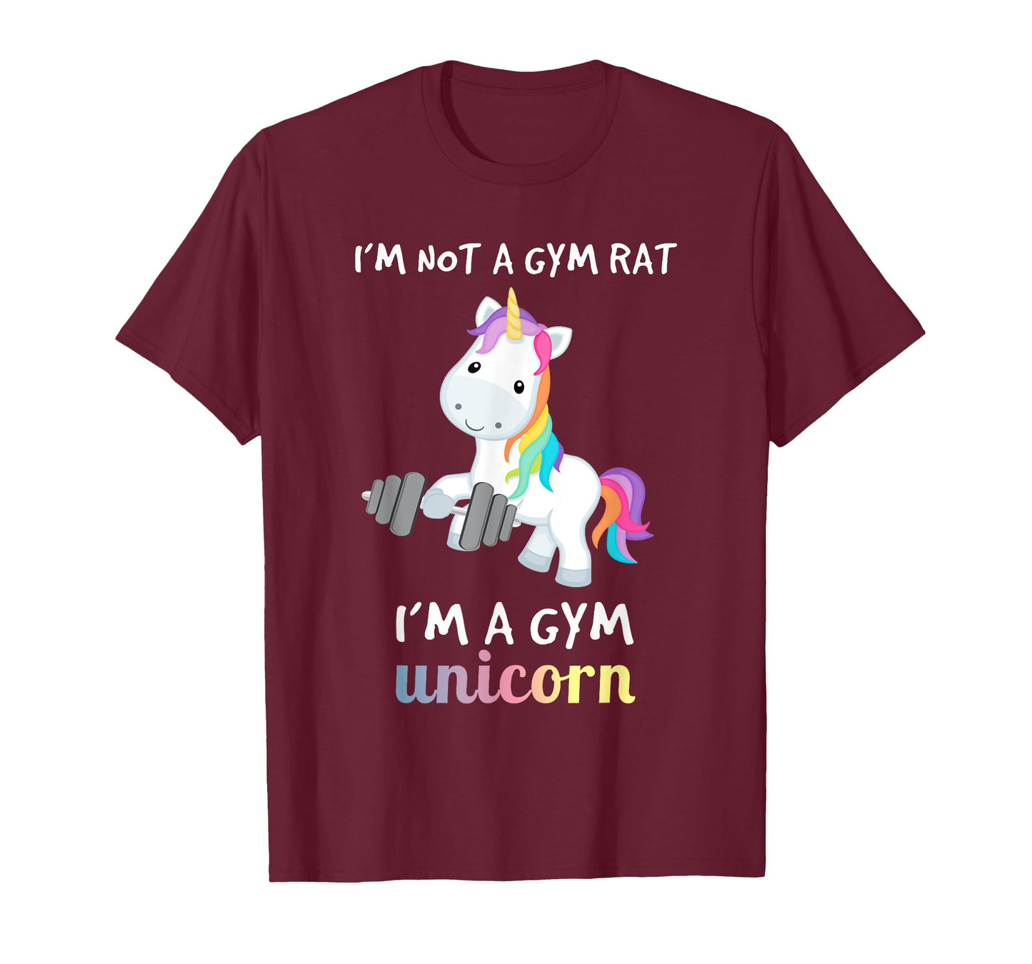 Funny Gym T Shirt Fitness Training Unicorn Lover Gifts Women T-Shirt