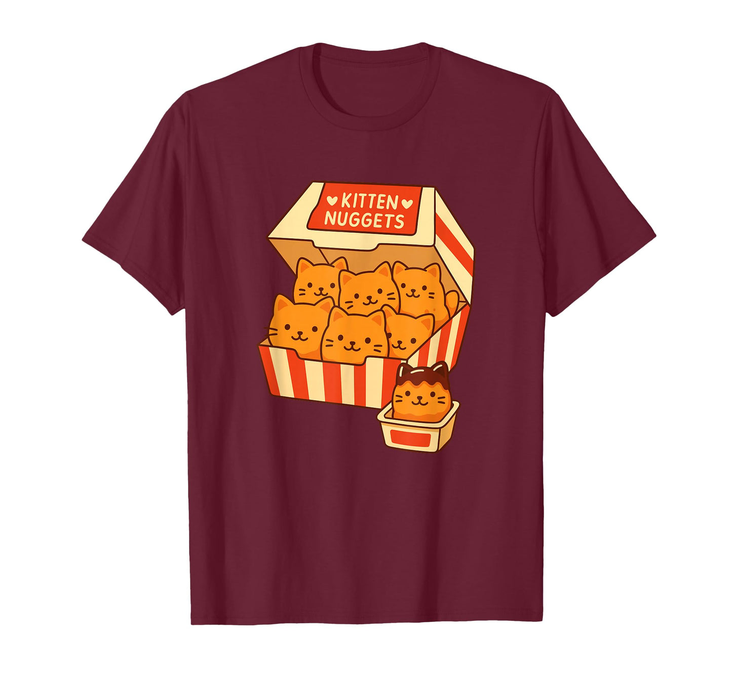 Funny Cat Owner Tee Kitten Nuggets Food Chicken Nugget T-Shirt