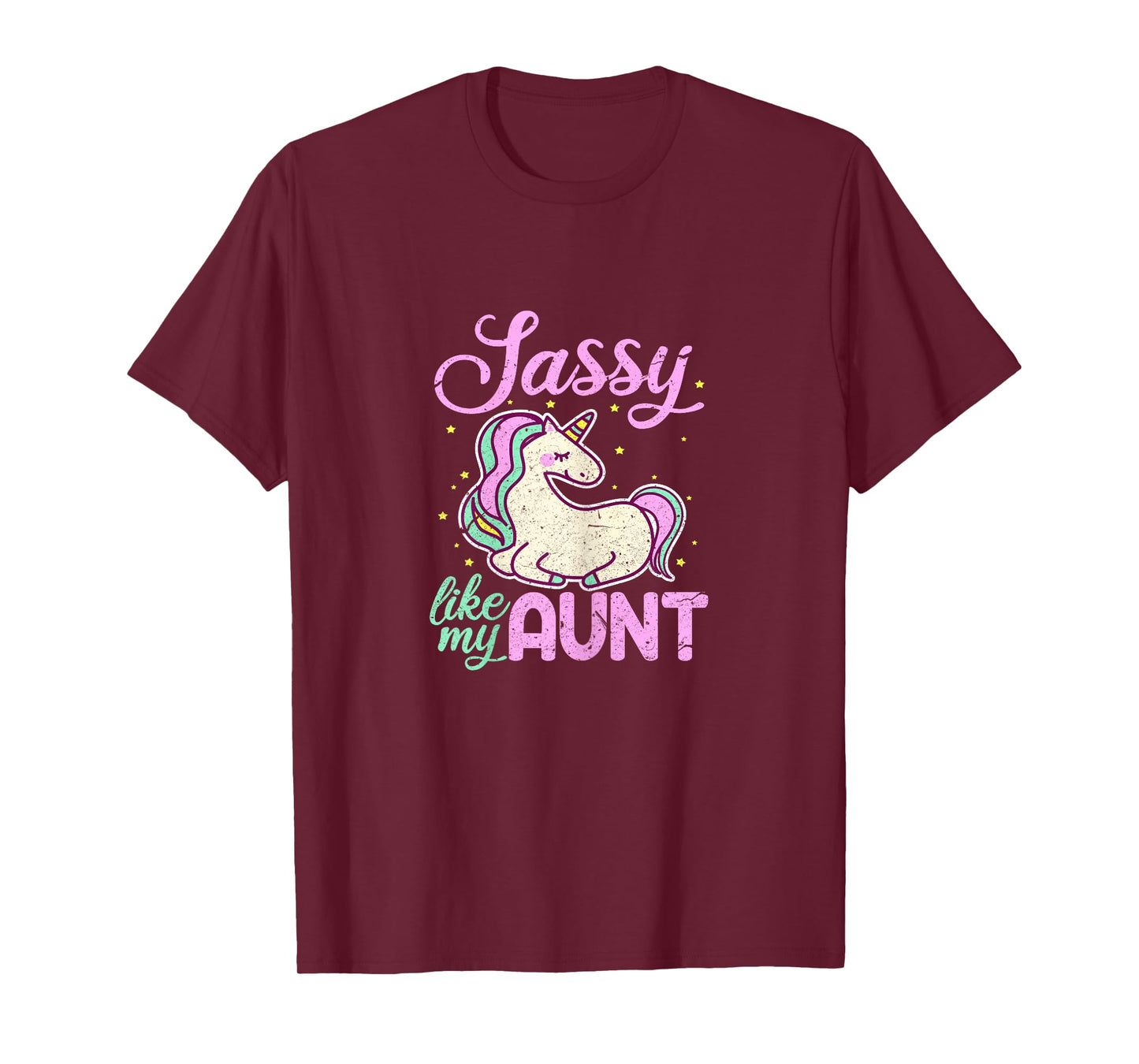 Sassy Like My Aunt Funny Unicorn Niece T-Shirt