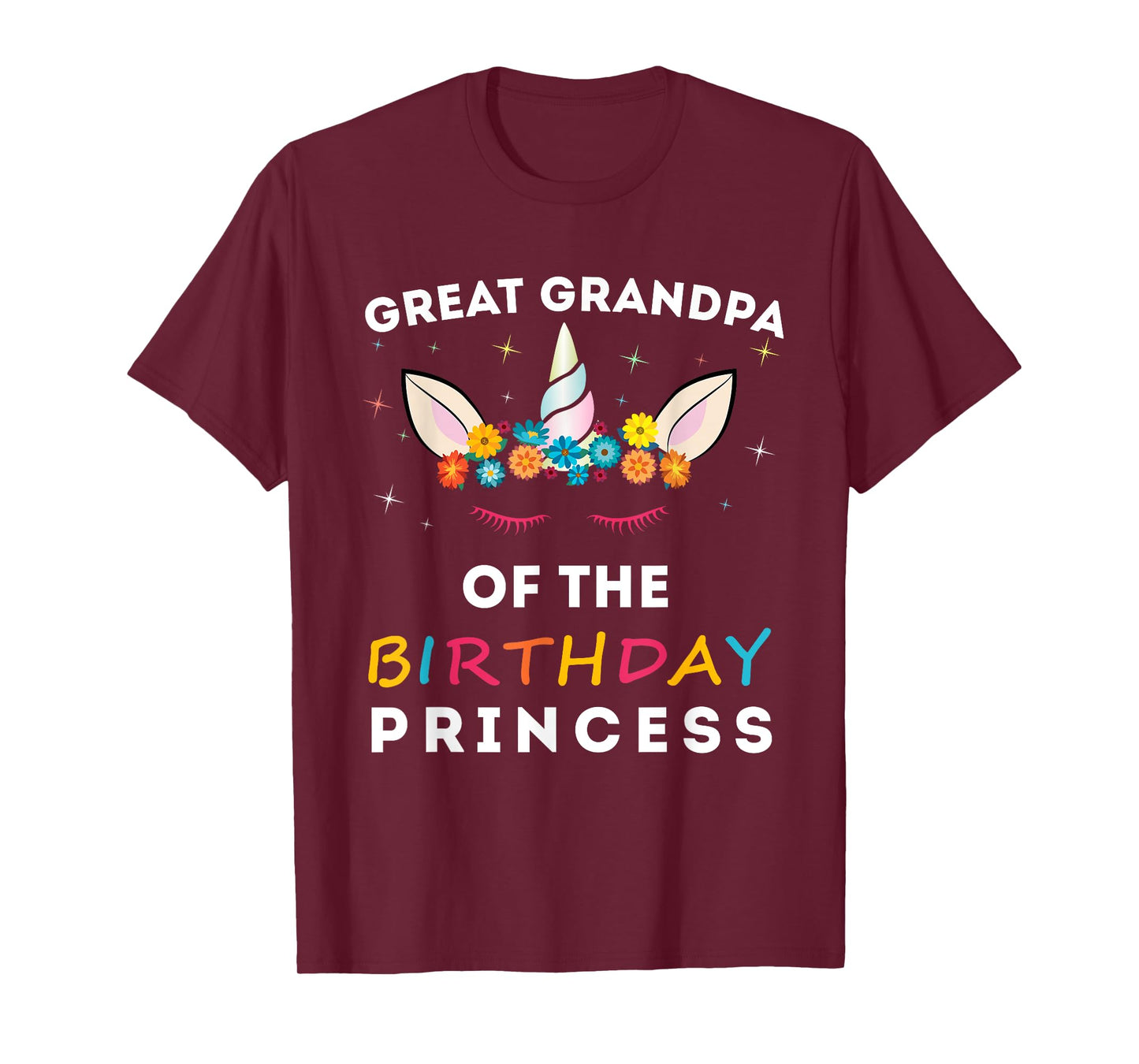 Unicorn great-grandpa of the Birthday Princess Girl Unicorn T-Shirt