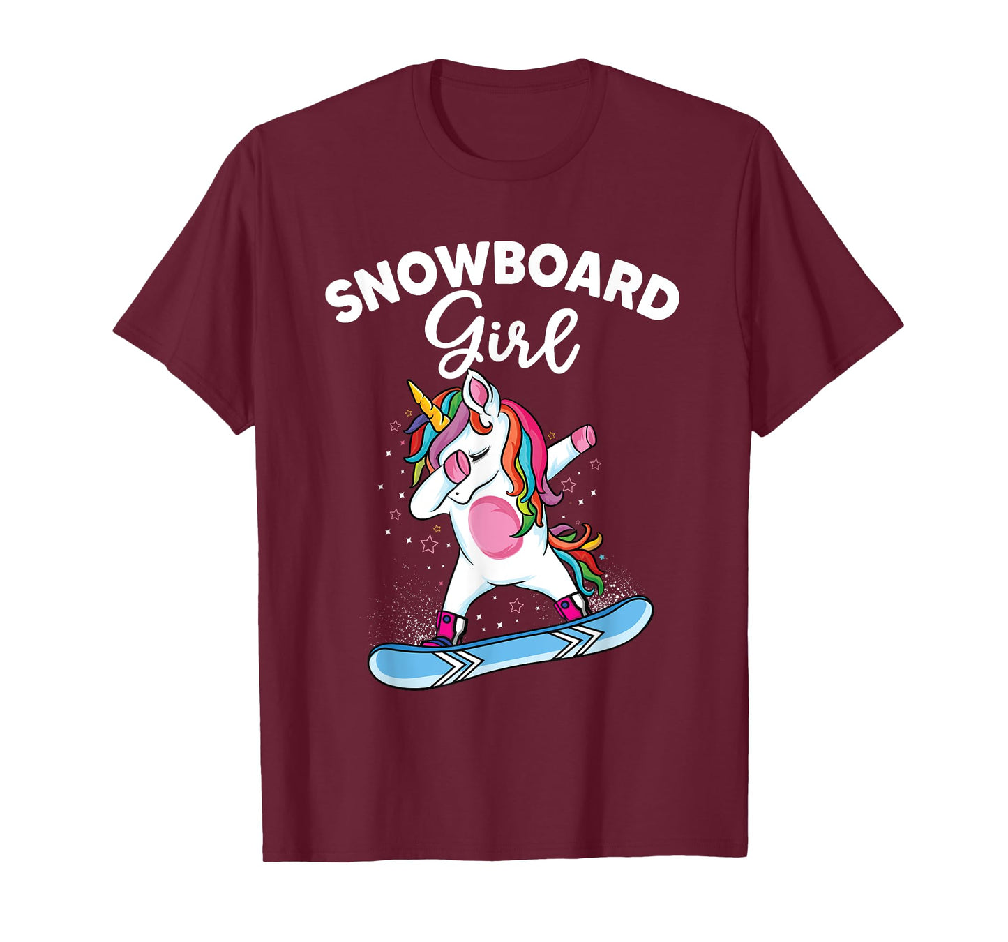 unicorn Snowboarding Skiing Dabbing unicorn Snowboard girl T-Shirt