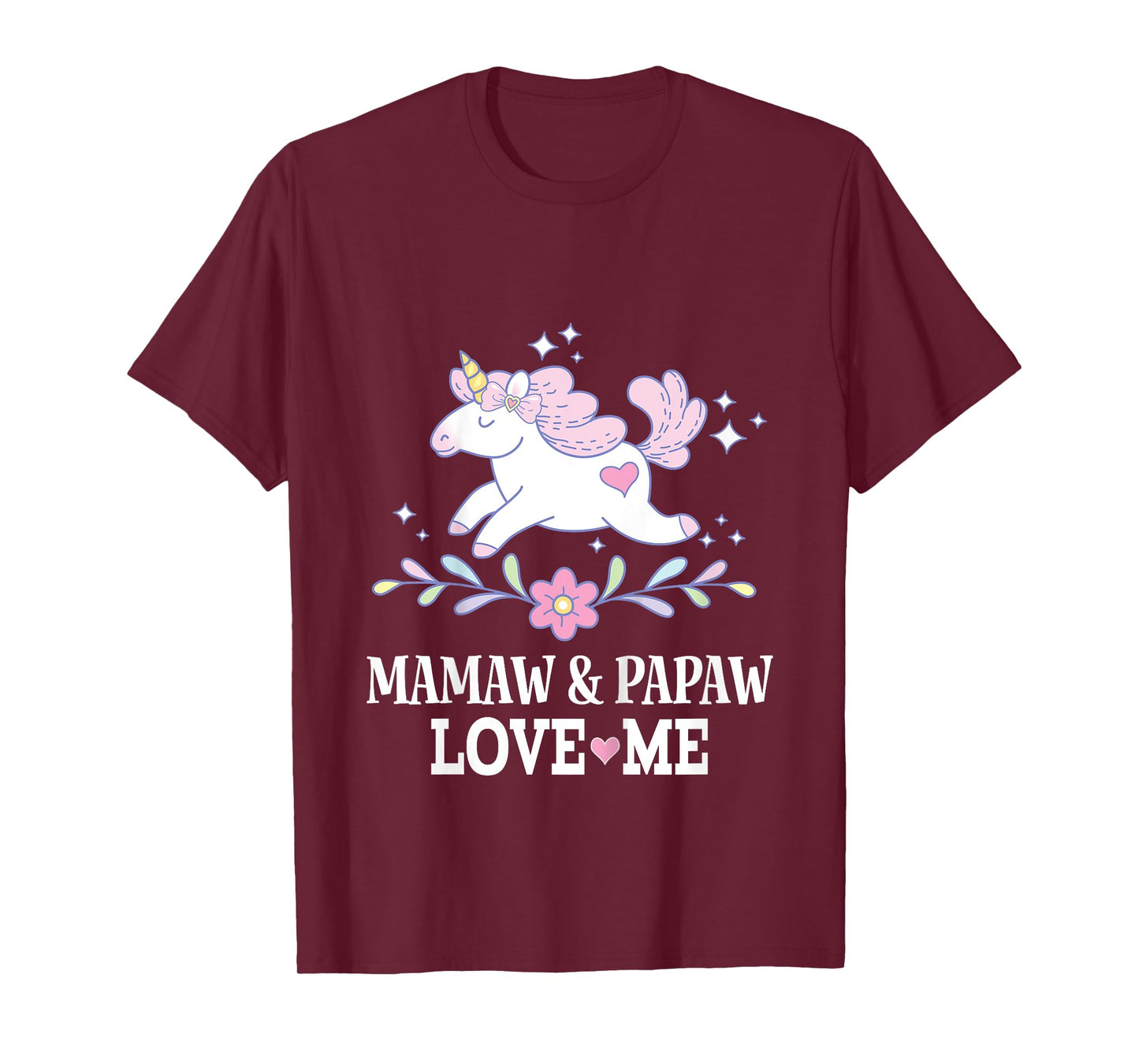Mamaw and Papaw Love Me Granddaughter Unicorn T-Shirt