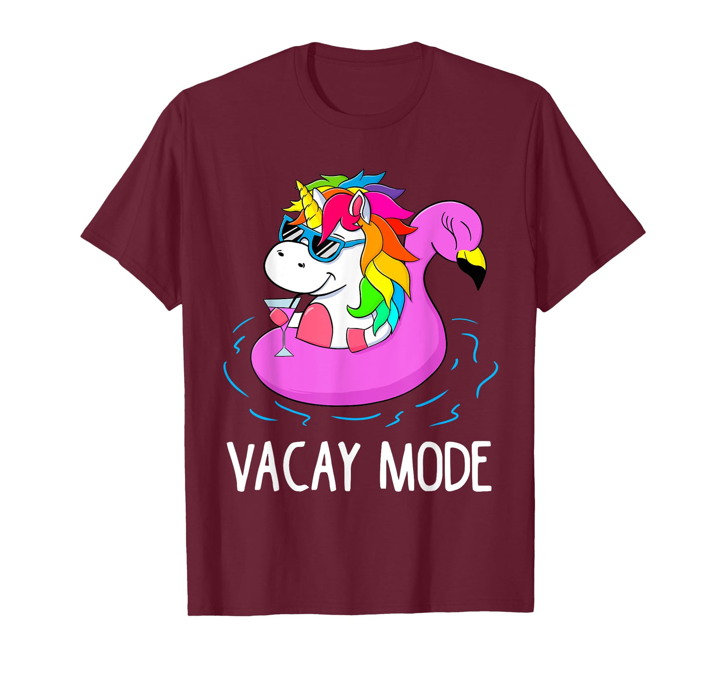 Vacay Mode Cute Unicorn Funny Family Vacation Gift Kids Girl T-Shirt