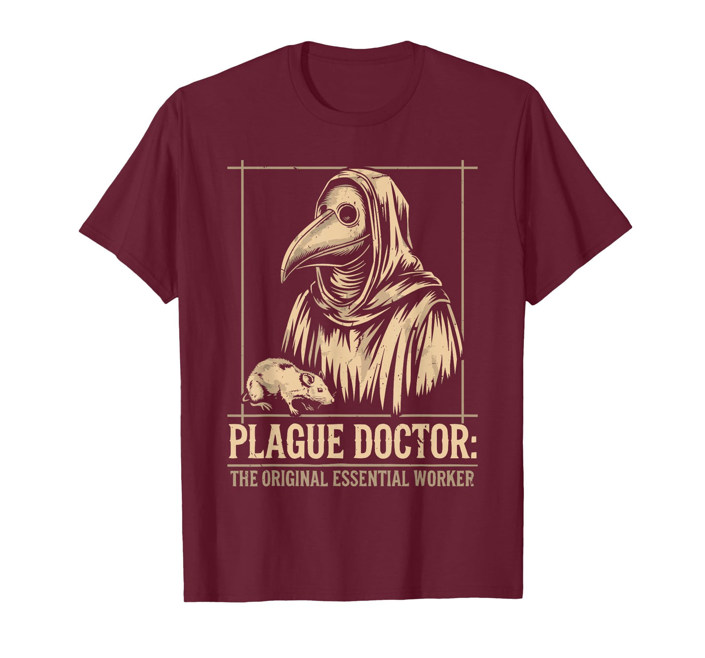 Plague Doctor Epidemic Gothic Bird Mask Medicines Physician T-Shirt