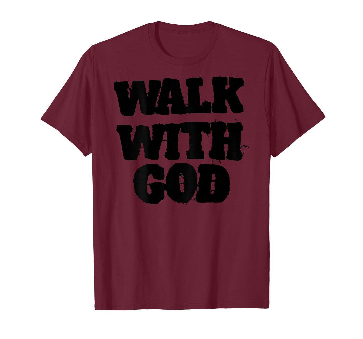 ON Back Walk with Jesus God Christian Men Women Saying Quote T-Shirt