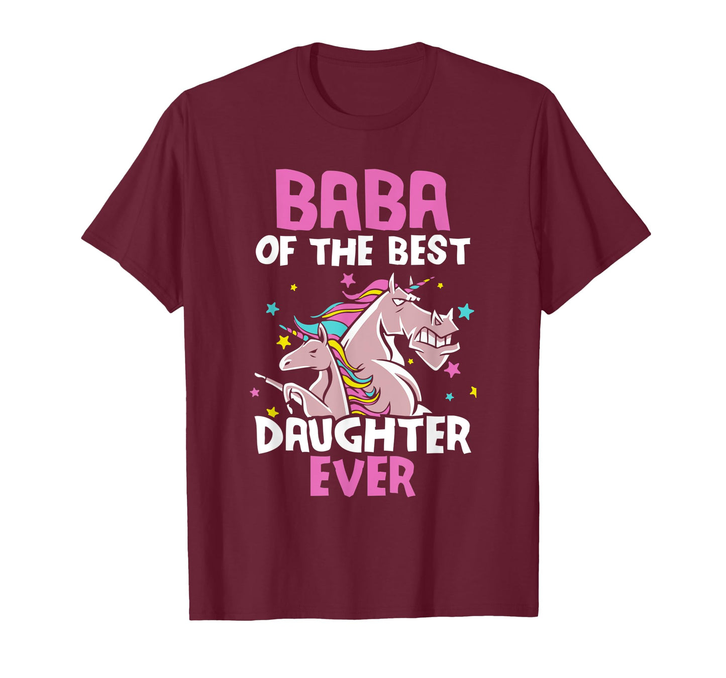Baba Of The Best Daughter Ever Unicorn Dad Persian Arabic T-Shirt