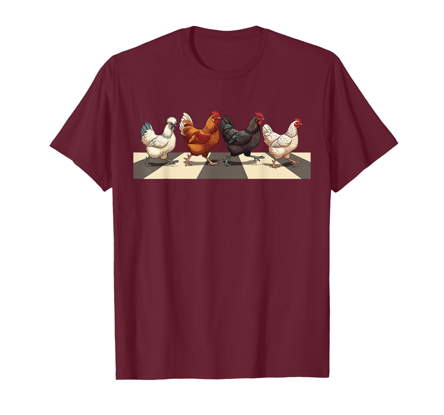 Chickens Crossing Road Parody Lover Funny Chicken T-Shirt