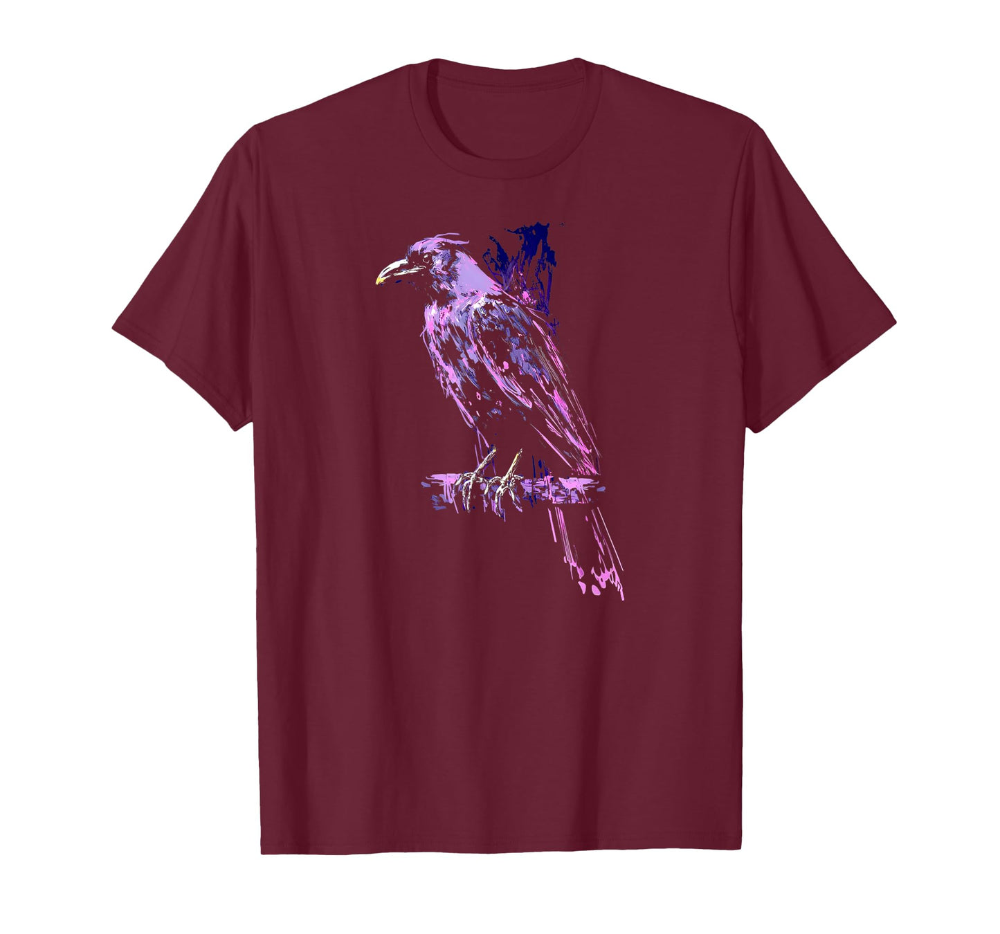 Mystical Raven Black Crow Bird Illustration T-Shirt