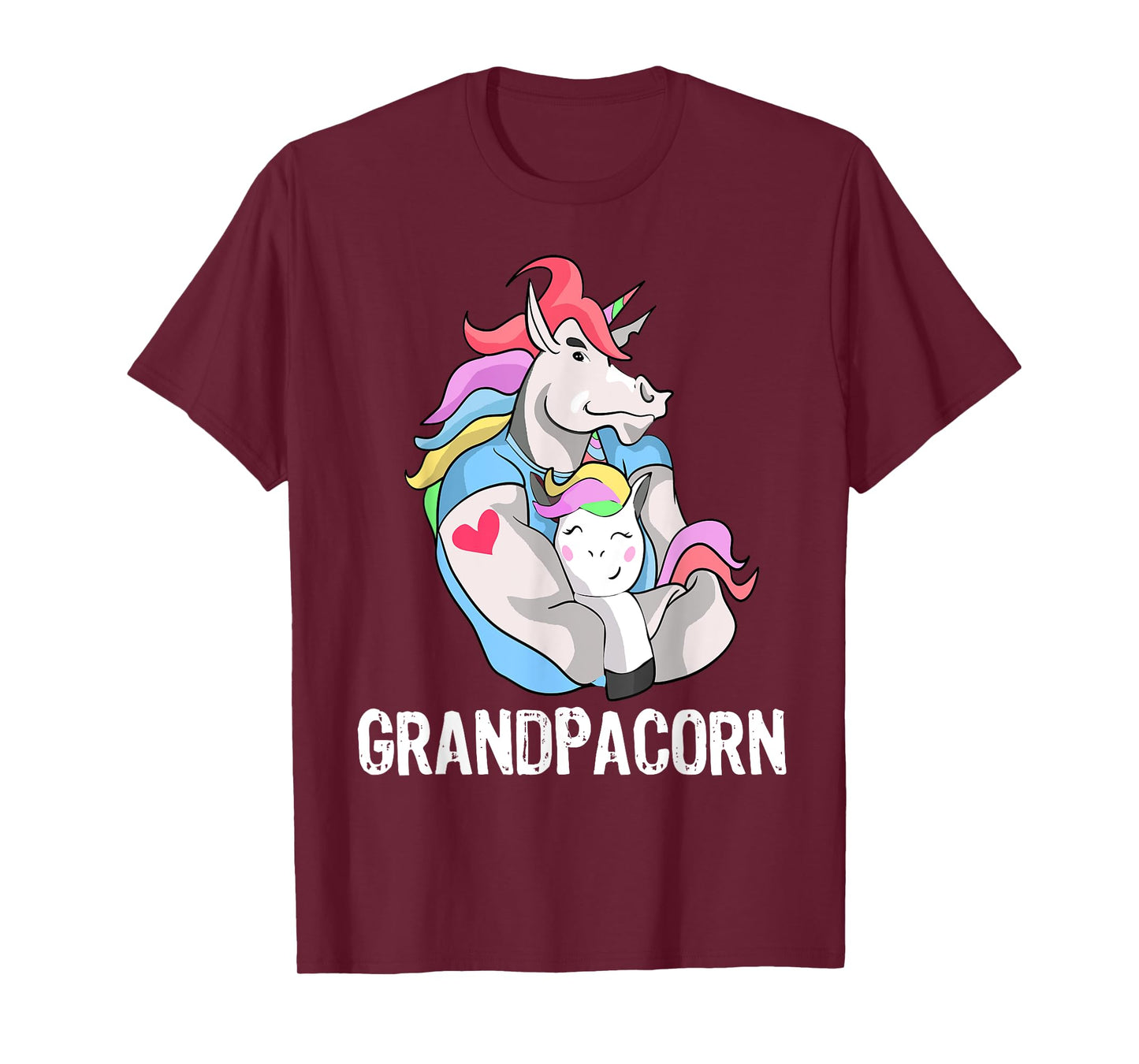 Mens Grandpacorn Unicorn Grandpa and Grandson T-Shirt