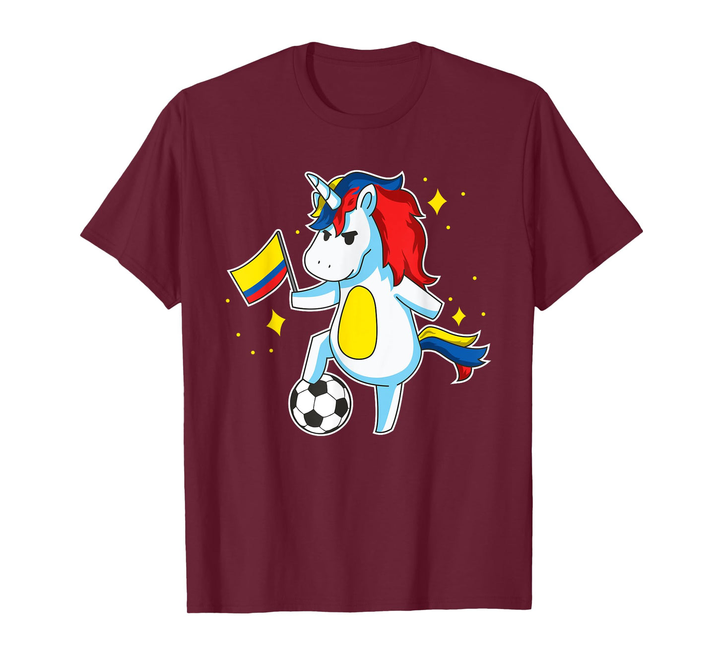 Soccer Unicorn Colombia Jersey Design Colombian Football T-Shirt