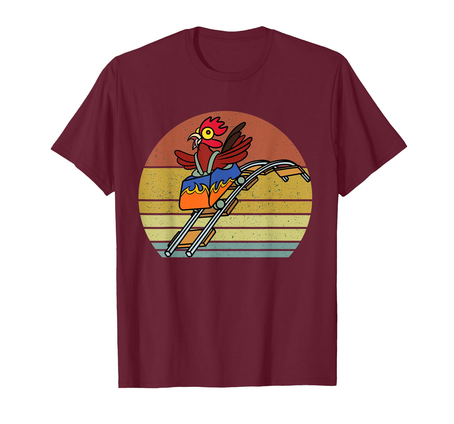 Roller Coaster Chicken Theme Amusement Park Enthusiast funny T-Shirt