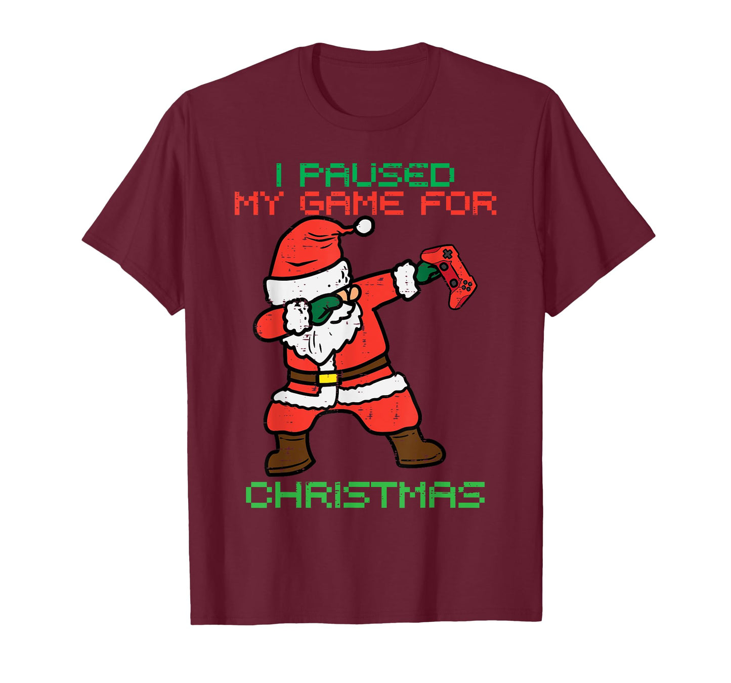 Paused My Game Christmas Santa Dab Xmas Toddler Boys Kids T-Shirt