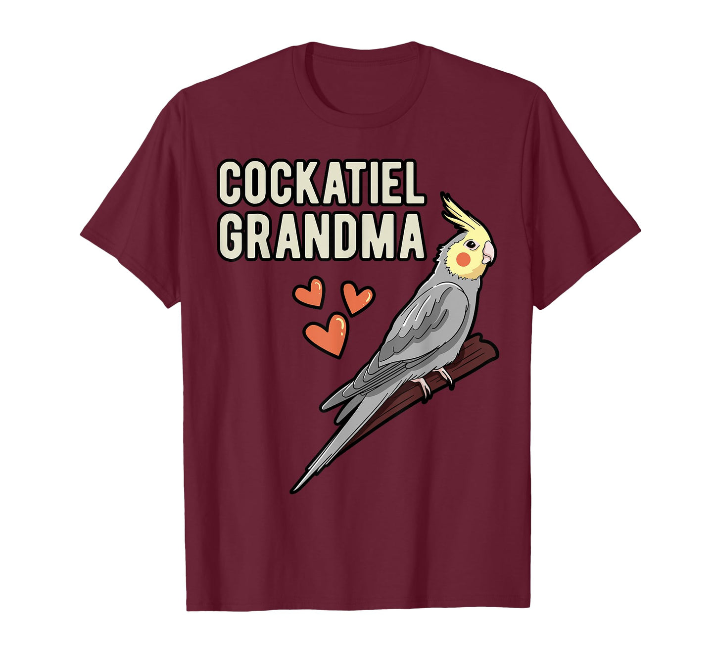 Cockatiel Grandma Parrot Owner Grandmother Cockatoo Pet Bird T-Shirt
