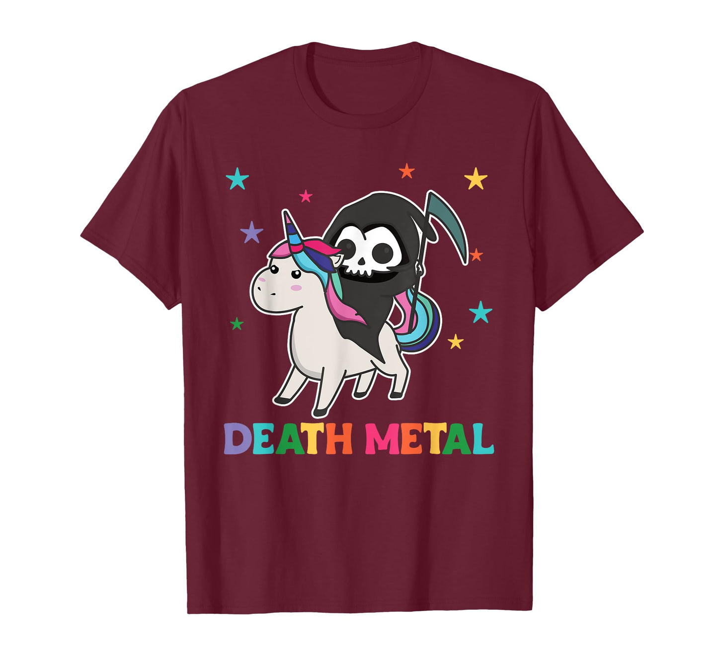 Death Metal Rock Music - death riding unicorn funny unicorns T-Shirt