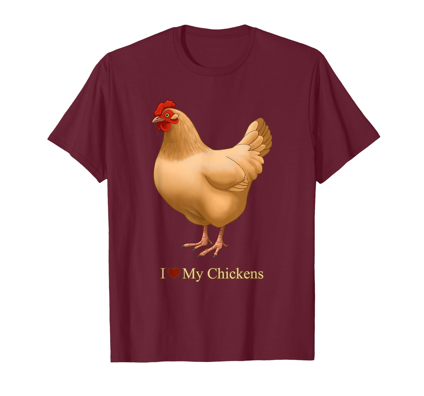 I Heart (Love) My Chickens Buff Orpington Hen T-Shirt
