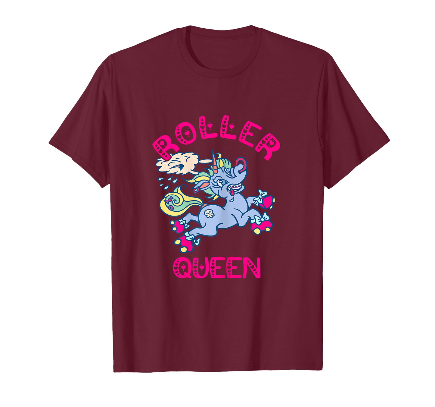 Roller Skates Queen Unicorn Roller Skating Skating Rink T-Shirt