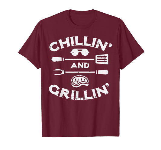 Bbq Chillin And Grillin Barbecue Pit Men Women Kids T-Shirt