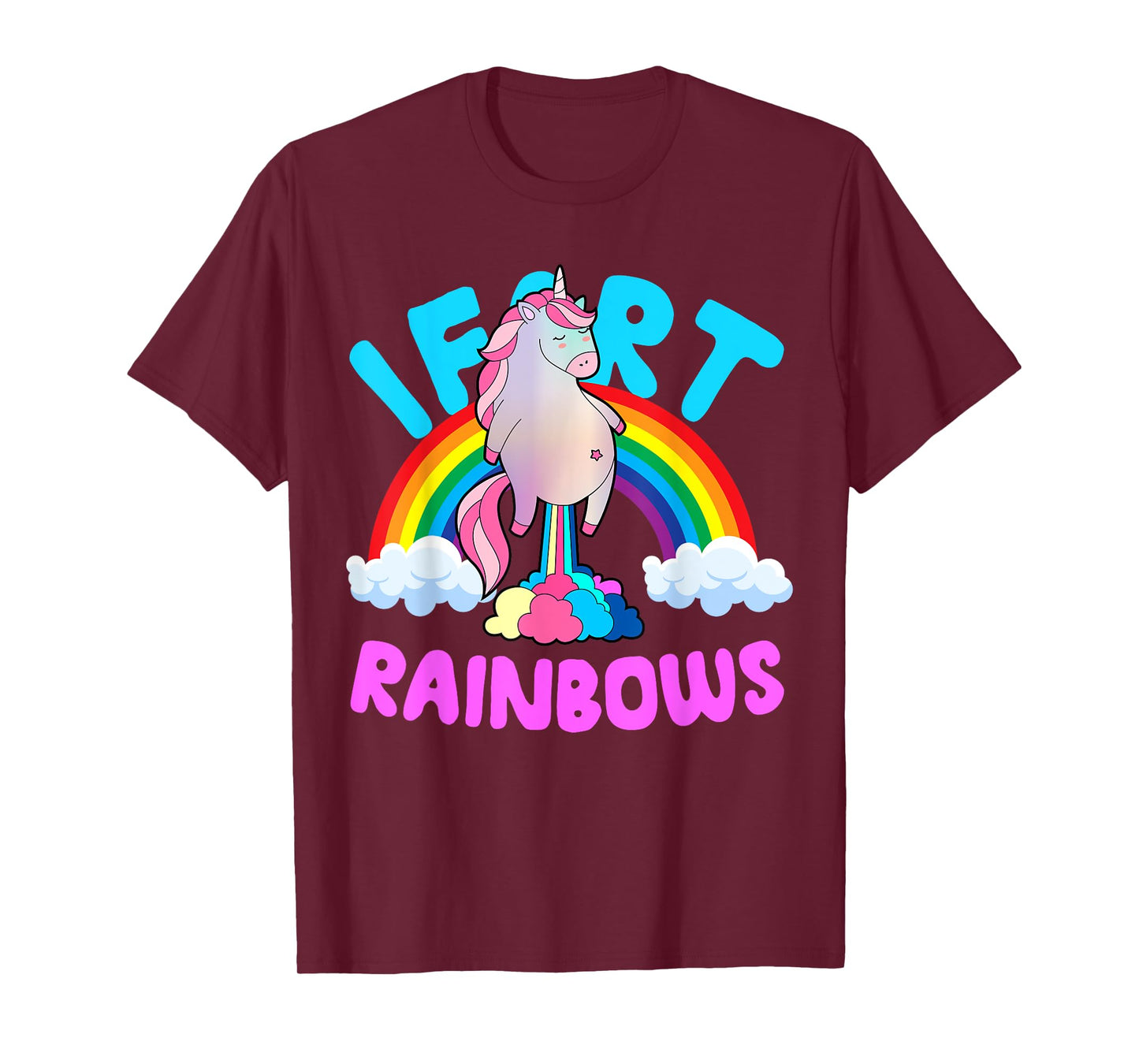 Kids Unicorn I Fart Rainbows Funny Cute Sarcastic Humor T-Shirt
