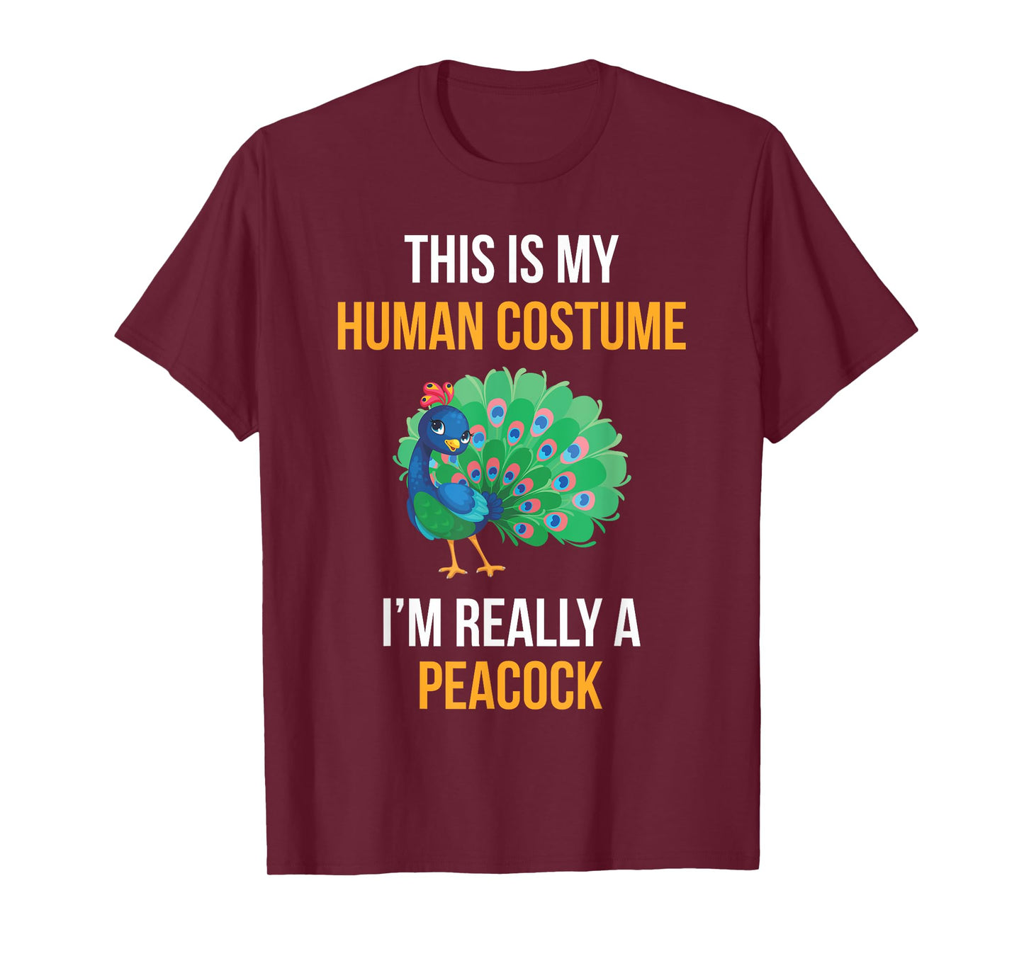 Funny Halloween Peacock Costume Shirt for Kids Women Men